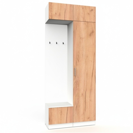 Набор мебели для прихожей "Марсель-201" МР 01-201 В2490 Ш1000 Г420 (ЛДСП Дуб крафт золотой)